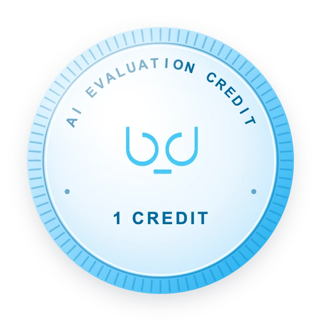 One AI evaluation credit
